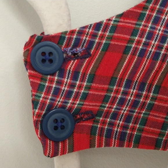 Toddler Girl Red Plaid Dress - Picture 5 of 6